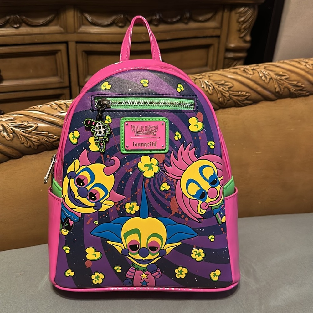 Loungefly Kids Clown Backpack - Pink and Purple